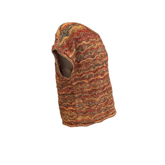 Hand-Knit Kensie Multicolor Zigzag Sweater - Picture 4 of 7